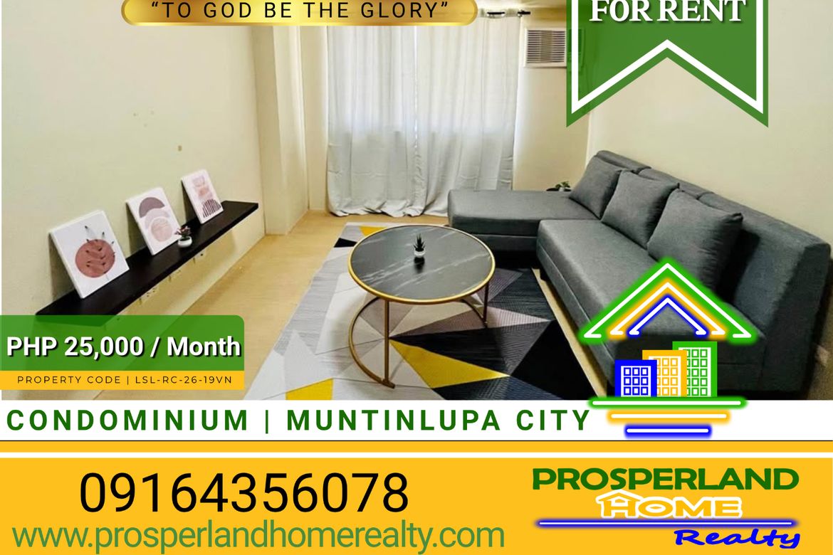 1 Bedroom Condo for Rent in Alabang, Muntinlupa, Metro Manila