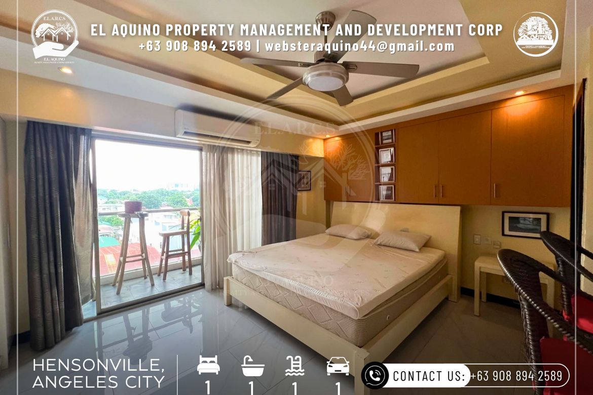 1 Bedroom Condo for Rent in Amsic, Angeles, Pampanga