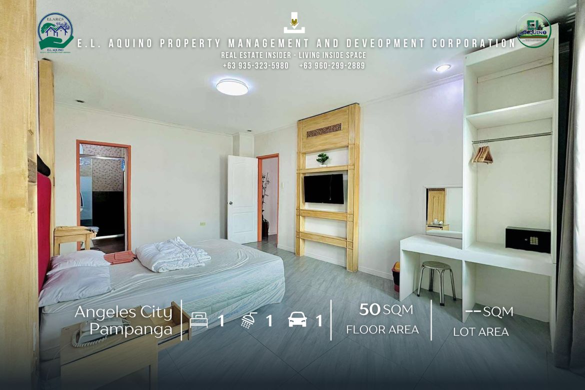 1 Bedroom Condo for Rent in Malabanias, Angeles, Pampanga
