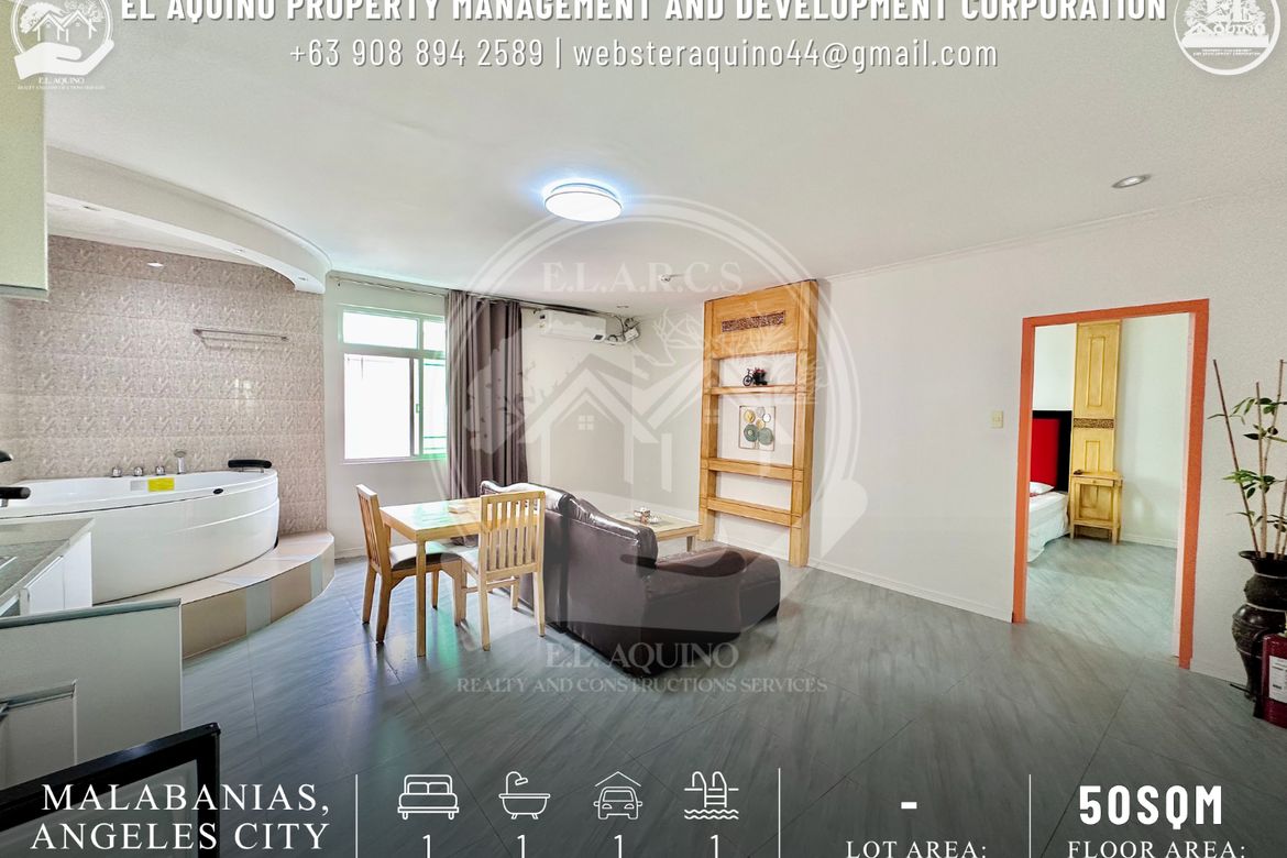 1 Bedroom Condo for Rent in Malabanias, Angeles, Pampanga
