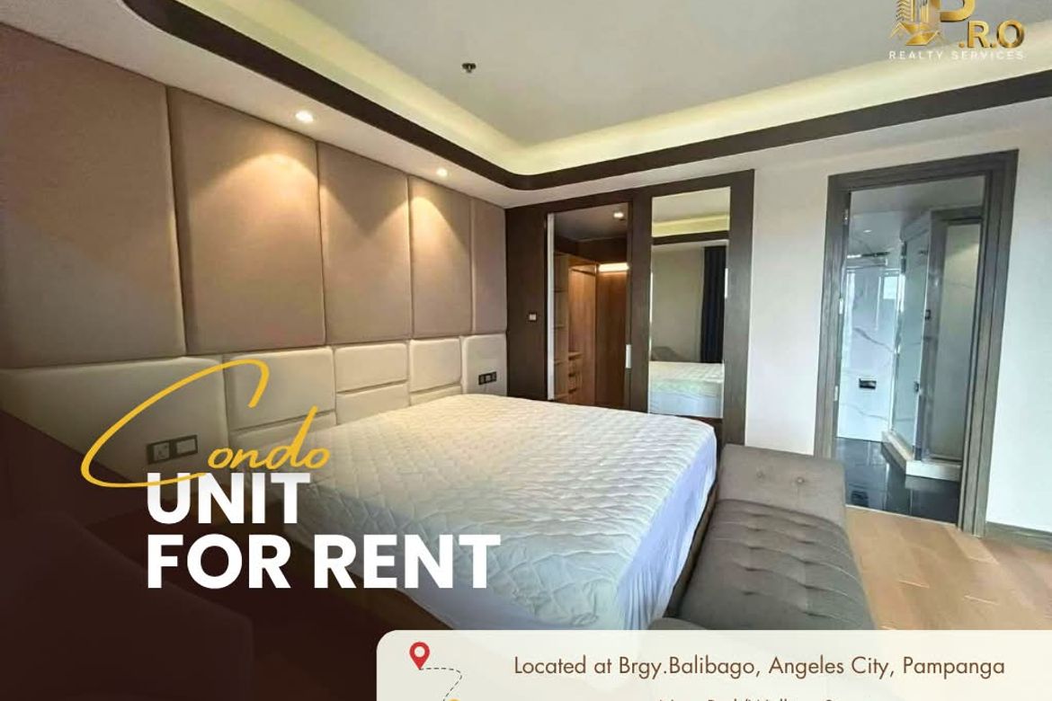 1 Bedroom Condo for Rent in Pulung Maragul, Angeles, Pampanga