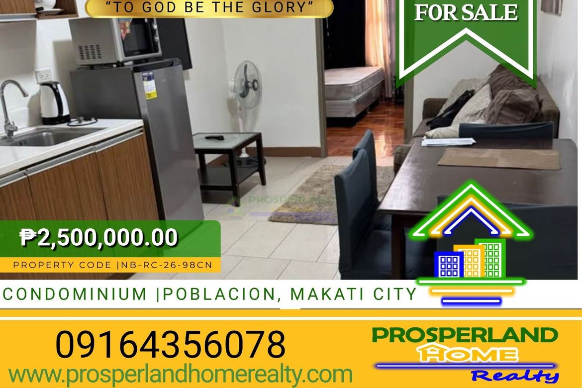 1 Bedroom Condo for Sale in Bel-Air, Makati, Metro Manila