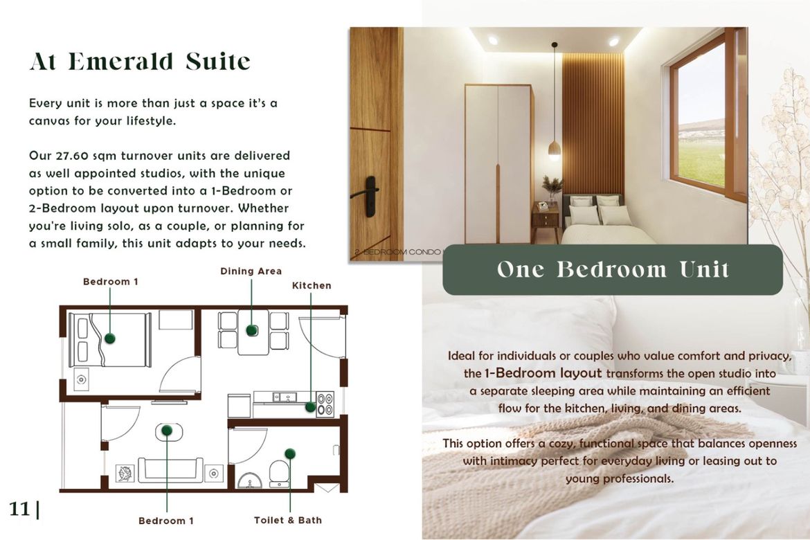 1 Bedroom Condo for Sale in Emerald Suite, Pampang, Angeles, Pampanga – photo 2