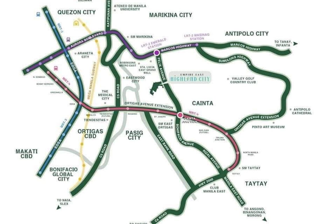 1 Bedroom Condo for Sale in Empire East Highland City, Manggahan, Pasig, Metro Manila