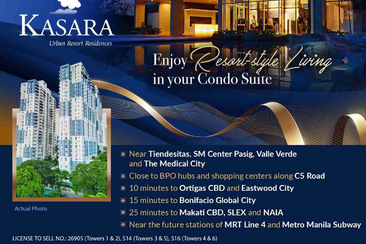 1 Bedroom Condo for Sale in Kasara Urban Resort Residences, Ugong, Pasig, Metro Manila – photo 2