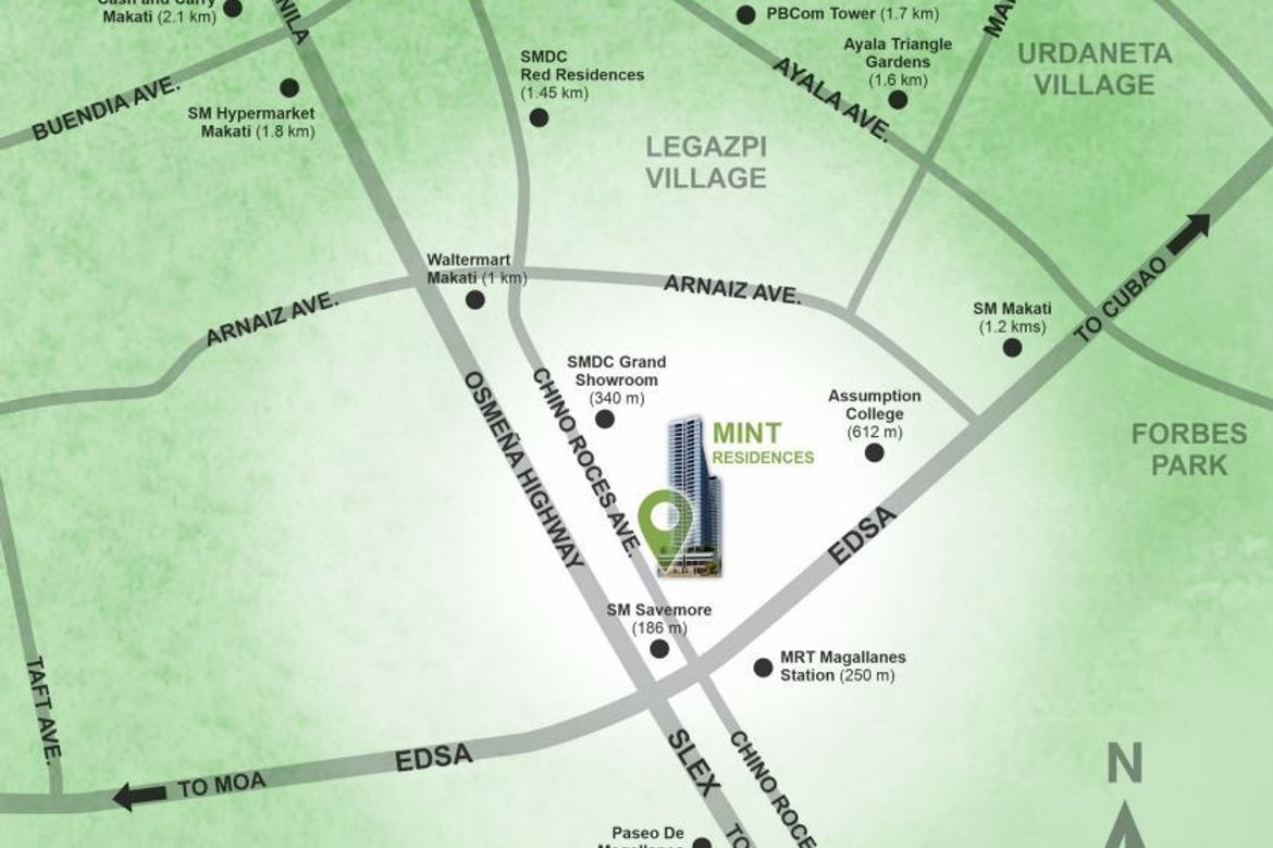 1 Bedroom Condo for Sale in Mint Residences, Urdaneta, Makati, Metro Manila near MRT-3 Ayala – photo 2