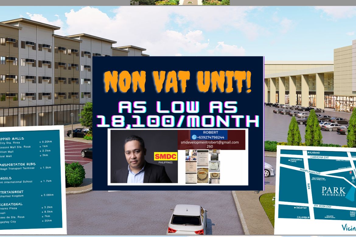 1 Bedroom Condo for Sale in Park Residences, Tagapo, Santa Rosa, Laguna