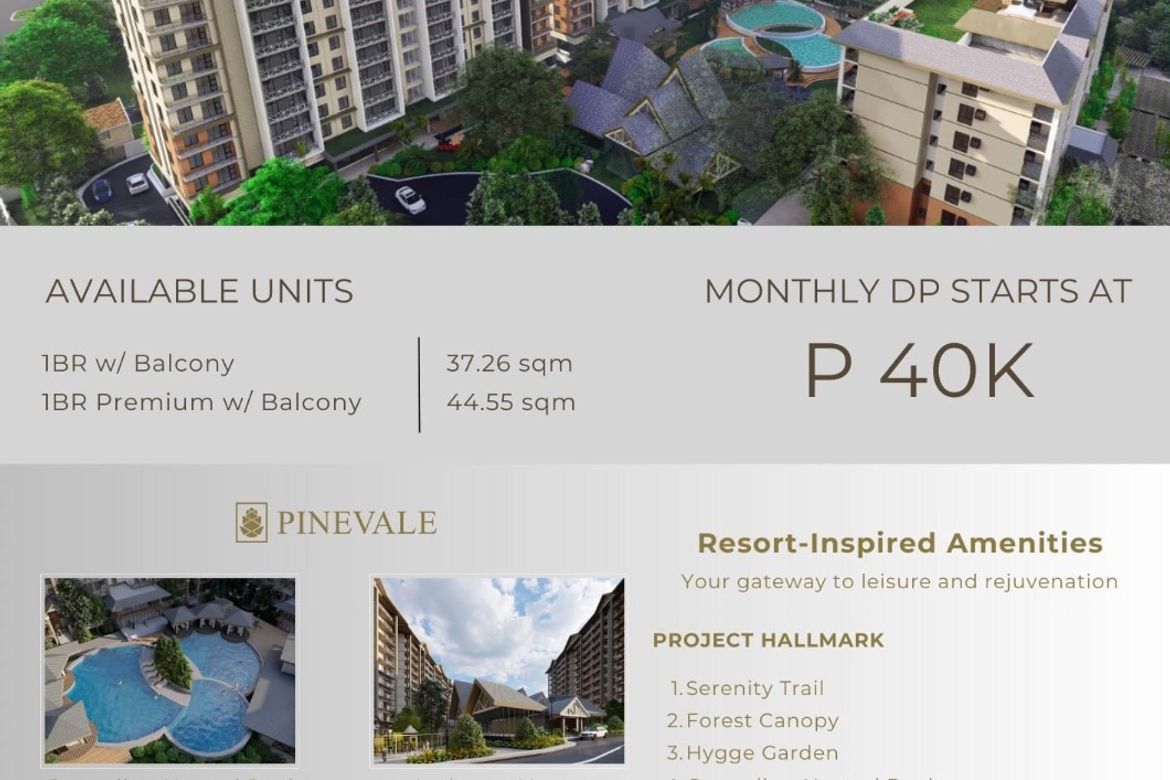 1 Bedroom Condo for Sale in Pinevale, Maitim 2nd East, Tagaytay, Cavite