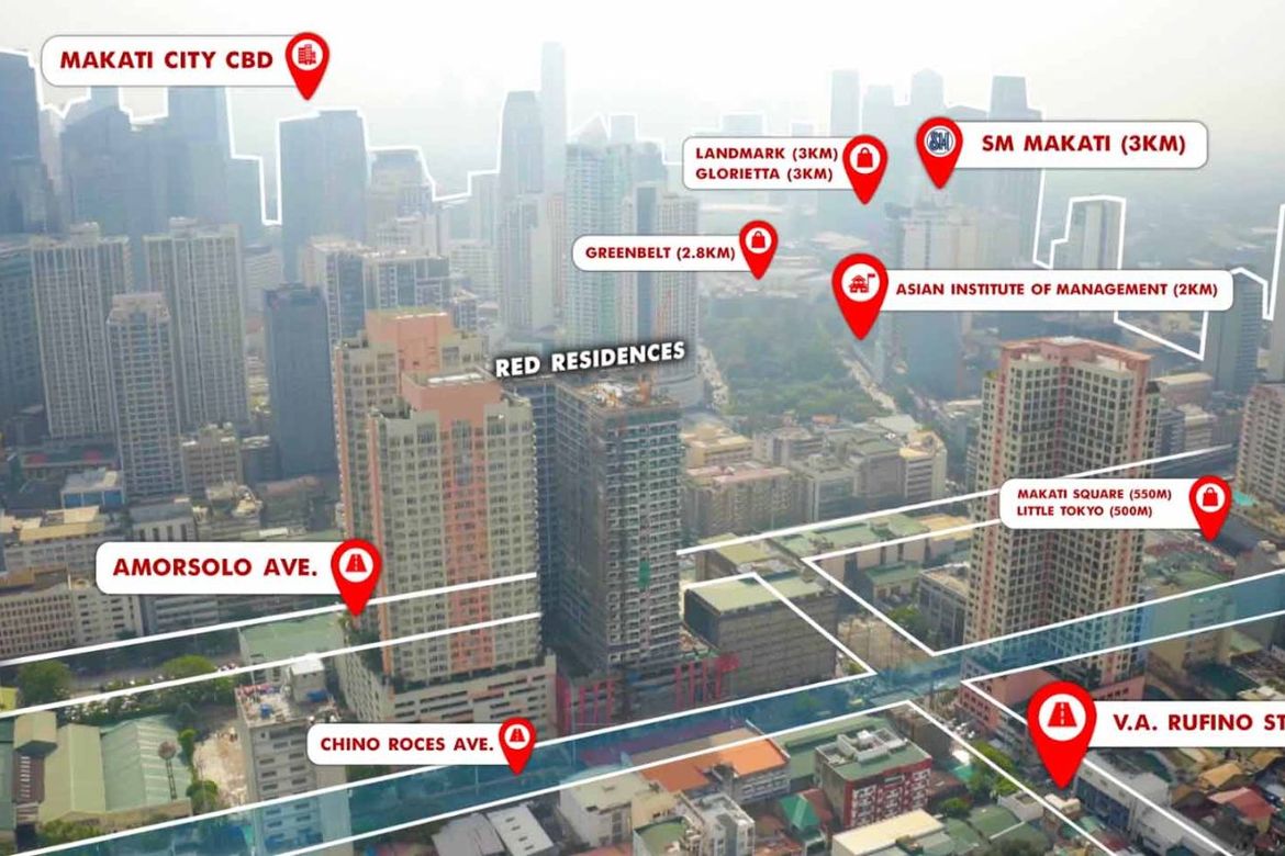 1 Bedroom Condo for Sale in Red Residences, Pio Del Pilar, Makati, Metro Manila