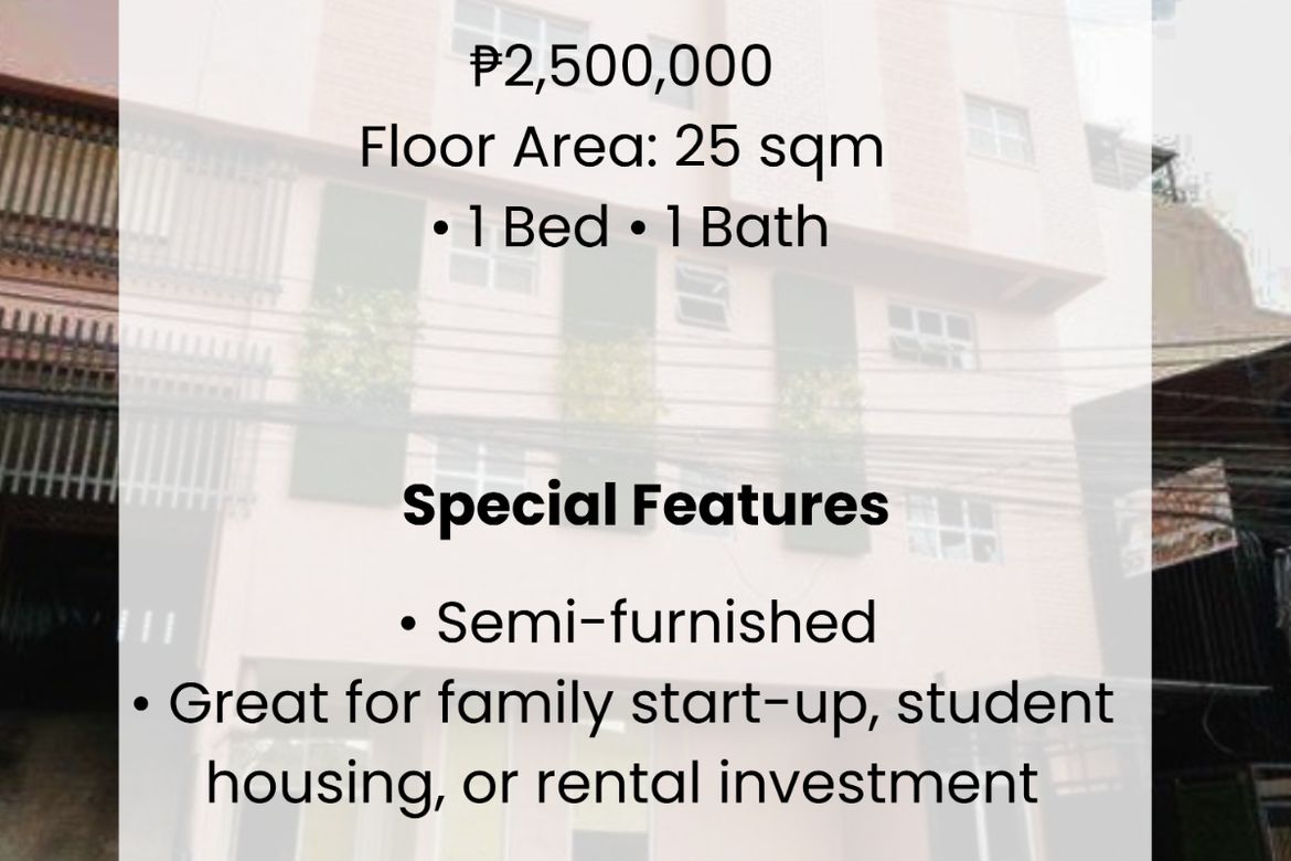 1 Bedroom Condo for Sale in San Andres, Manila, Metro Manila – photo 2