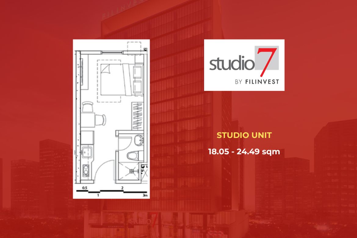 1 Bedroom Condo for Sale in Studio 7, South Triangle, Quezon City, Metro Manila near MRT-3 Kamuning – photo 4