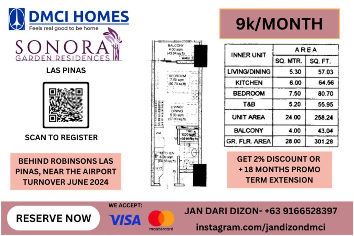 1 Bedroom Condo for Sale in Talon Tres, Las Piñas, Metro Manila
