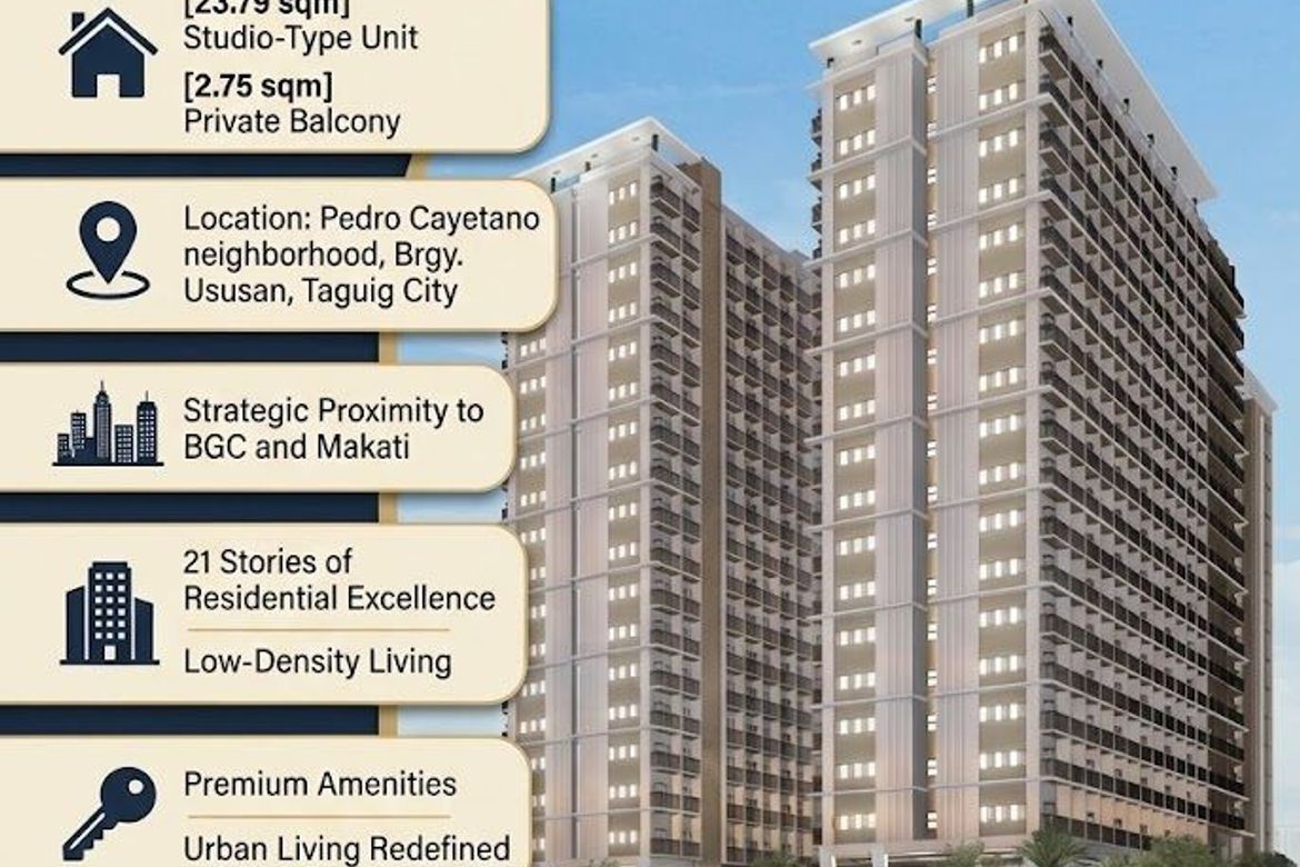 1 Bedroom Condo for Sale in Ususan, Taguig, Metro Manila