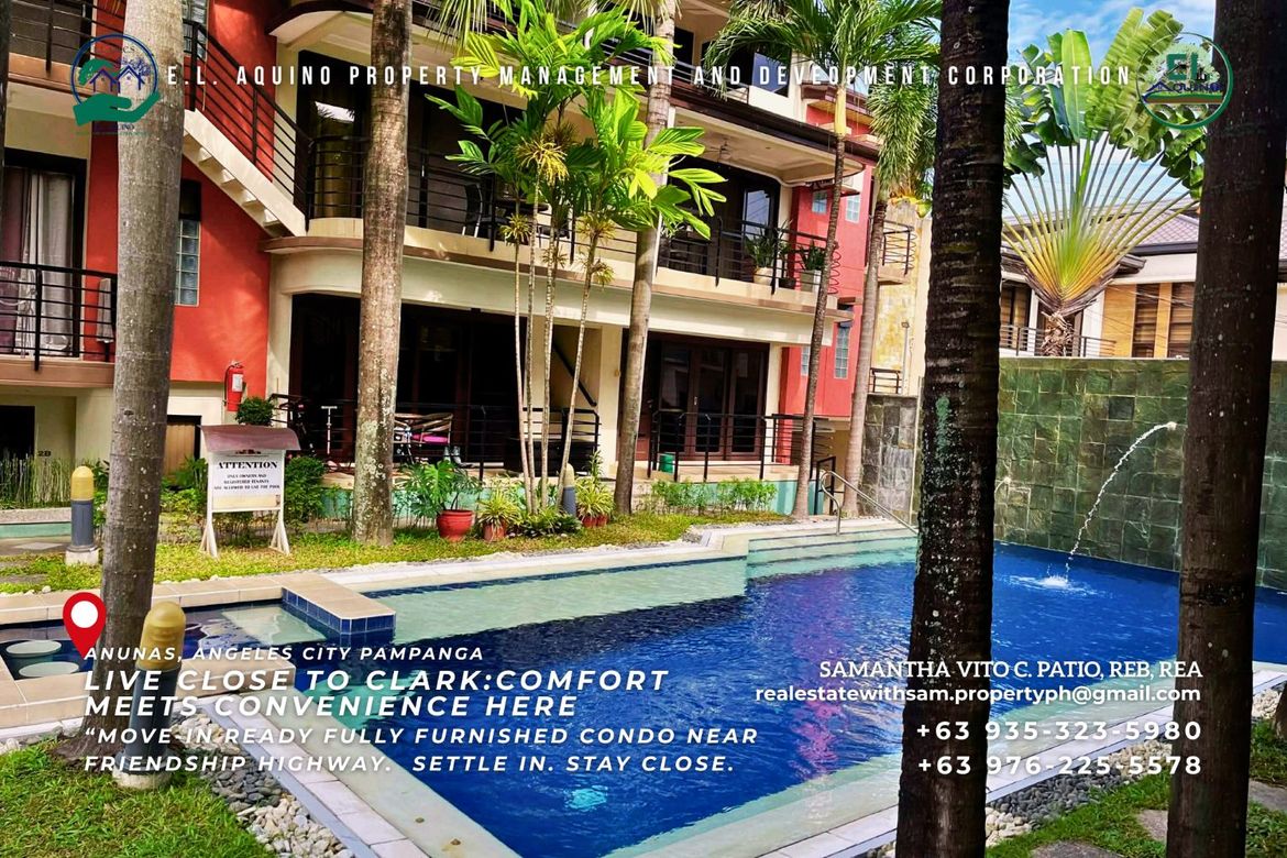 2 Bedroom Condo for Rent in Margot, Angeles, Pampanga