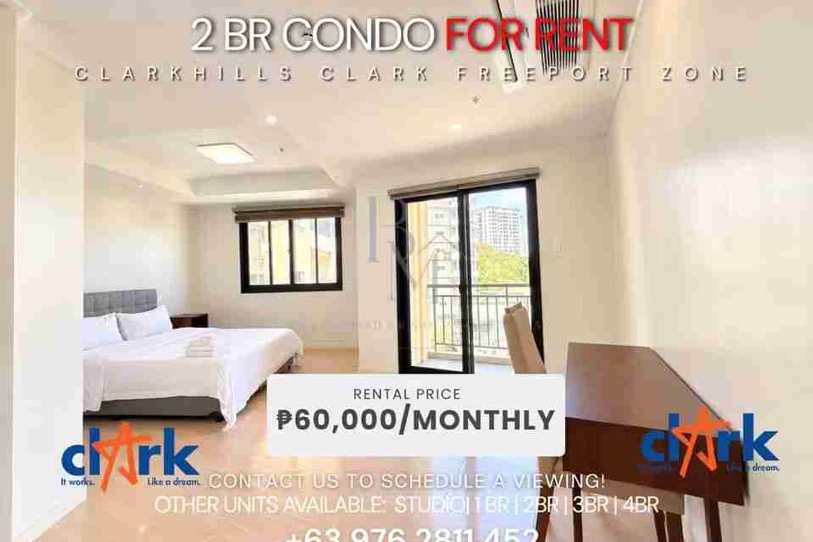 2 Bedroom Condo for Rent in Margot, Angeles, Pampanga