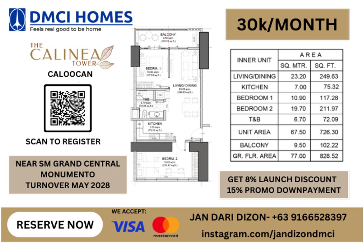 2 Bedroom Condo for Sale in Barangay 90, Caloocan, Metro Manila near LRT-1 Monumento – photo 3