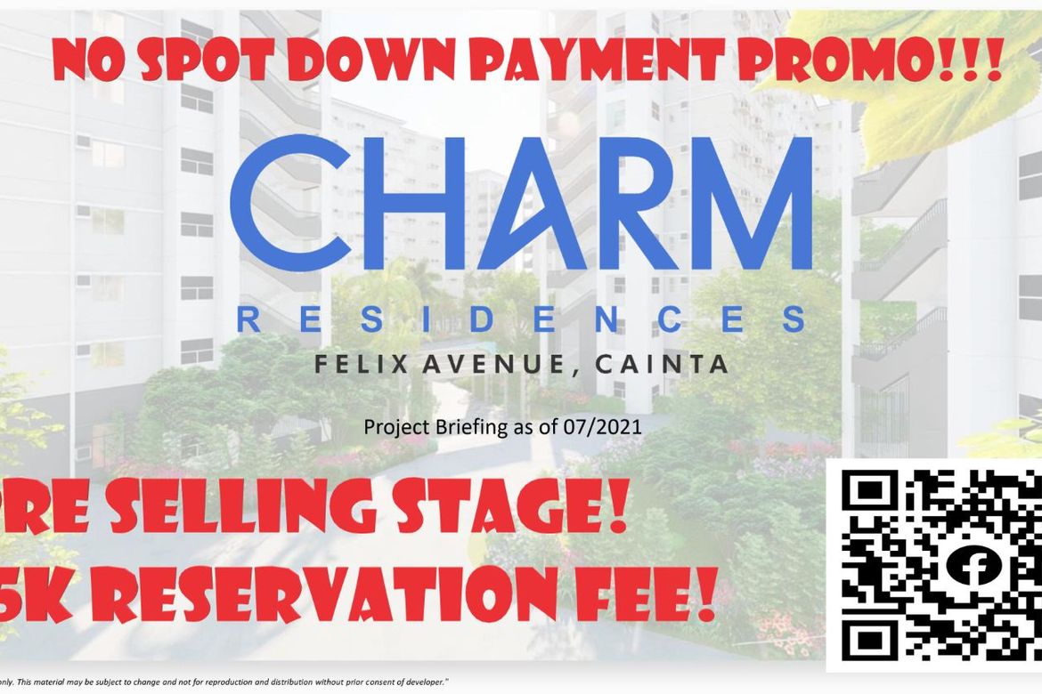 2 Bedroom Condo for Sale in Charm Residences, San Isidro, Cainta, Rizal