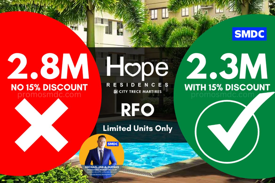 2 Bedroom Condo for Sale in Hope Residences, San Agustin, Trece Martires, Cavite