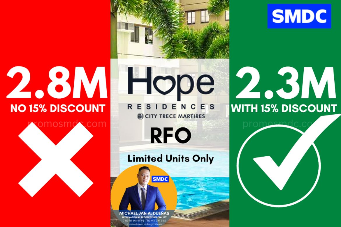 2 Bedroom Condo for Sale in Hope Residences, San Agustin, Trece Martires, Cavite