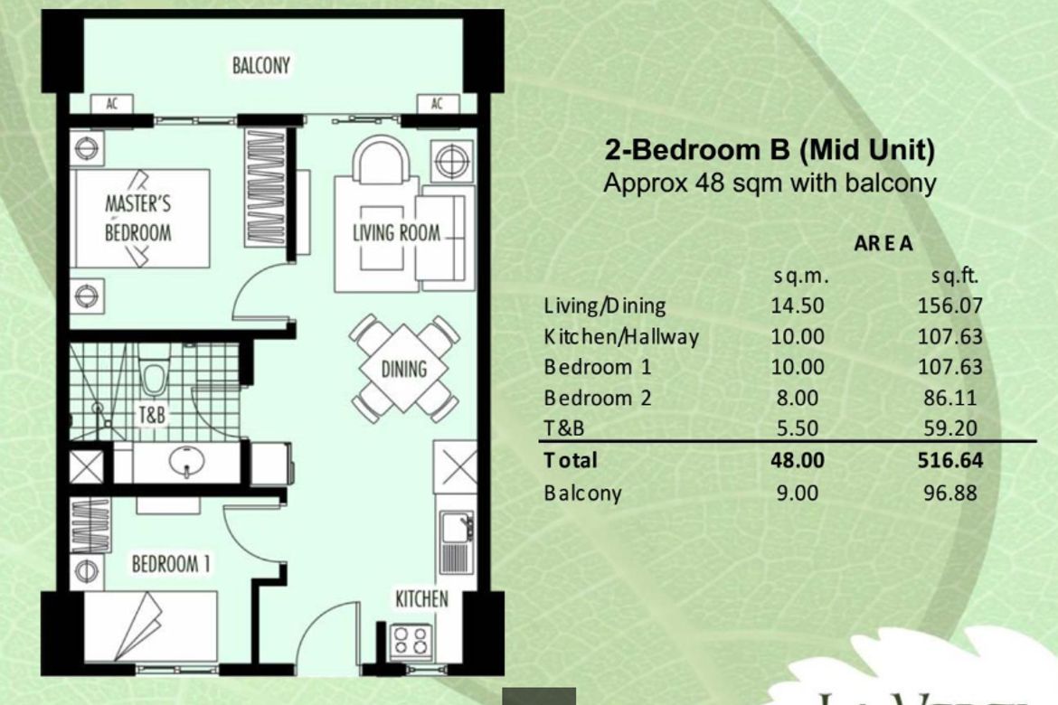 2 Bedroom Condo for Sale in La Verti Residences, Pasay, Metro Manila near LRT-1 Baclaran – photo 2
