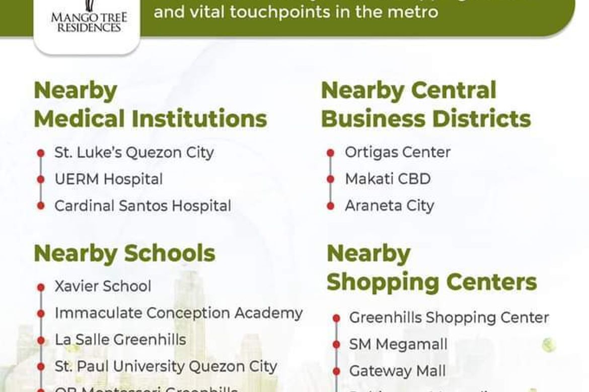 2 Bedroom Condo for Sale in Mango Tree Residences, Pasadeña, San Juan, Metro Manila near LRT-2 Gilmore – photo 3