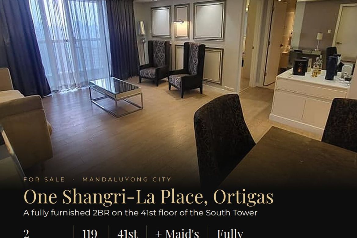 2 Bedroom Condo for Sale in One Shangri-La Place, Wack-Wack Greenhills, Mandaluyong, Metro Manila near MRT-3 Shaw Boulevard
