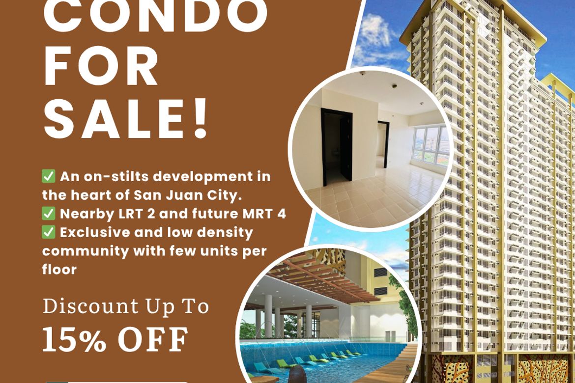 2 Bedroom Condo for Sale in Pasadeña, San Juan, Metro Manila near LRT-2 Gilmore