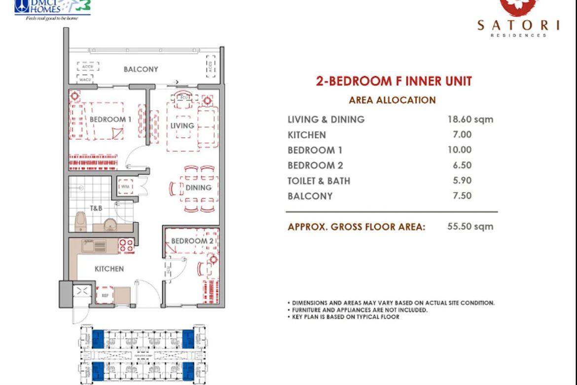 2 Bedroom Condo for Sale in Satori Residences, Santolan, Pasig, Metro Manila near LRT-2 Santolan