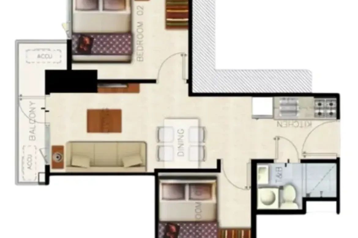 2 Bedroom Condo for Sale in Shore 3 Residences, Barangay 76, Pasay, Metro Manila near LRT-1 EDSA – photo 8