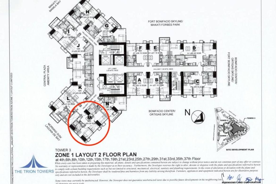 2 Bedroom Condo for Sale in The Trion Towers, BGC, Taguig – photo 14