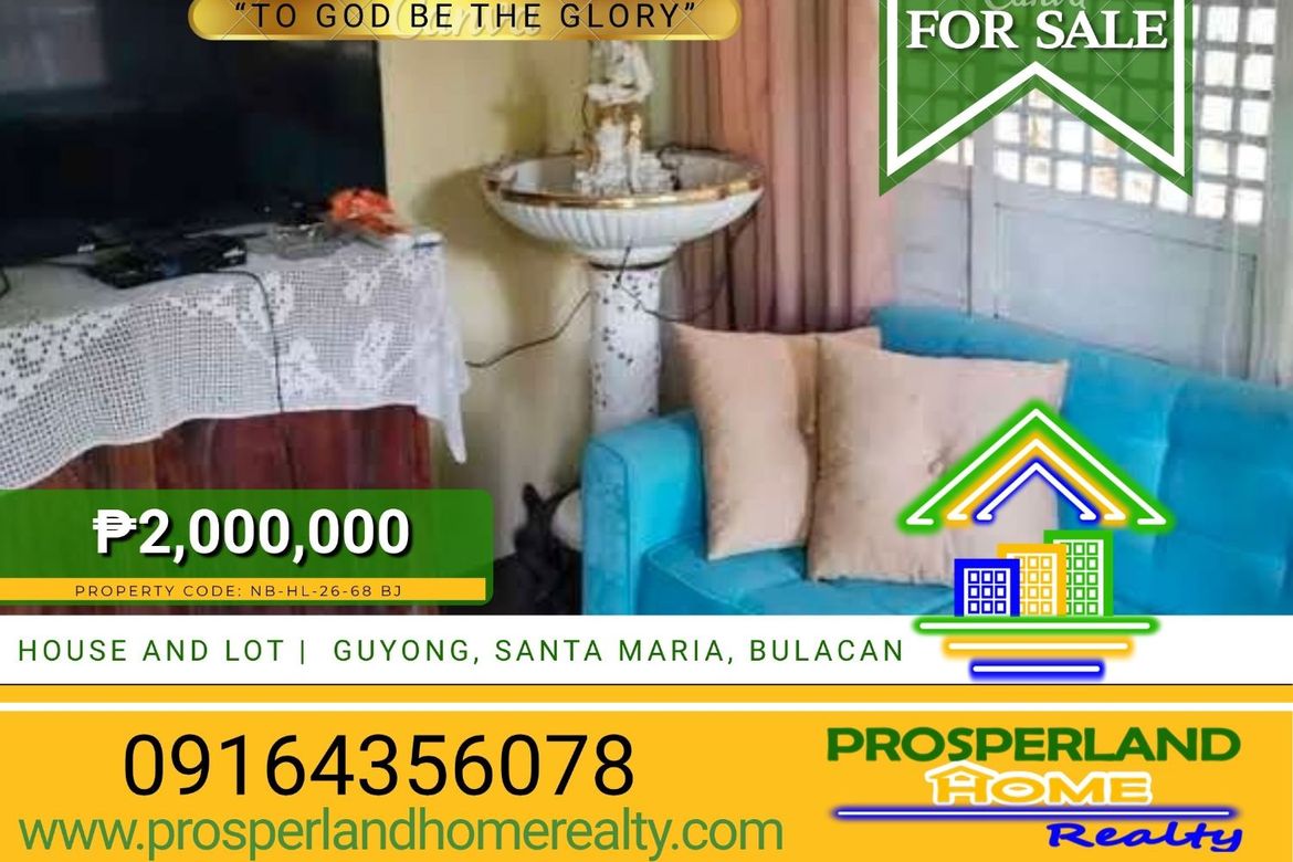 2 Bedroom House for Sale in Guyong, Santa Maria, Bulacan