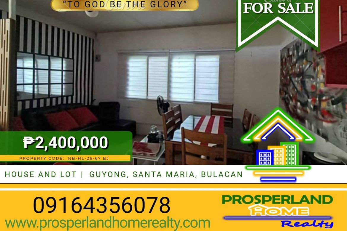 2 Bedroom House for Sale in Guyong, Santa Maria, Bulacan