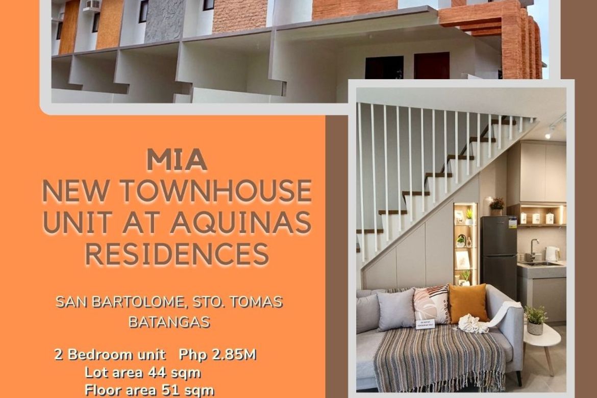 2 Bedroom Townhouse for Sale in San Bartolome, Santo Tomas, Batangas