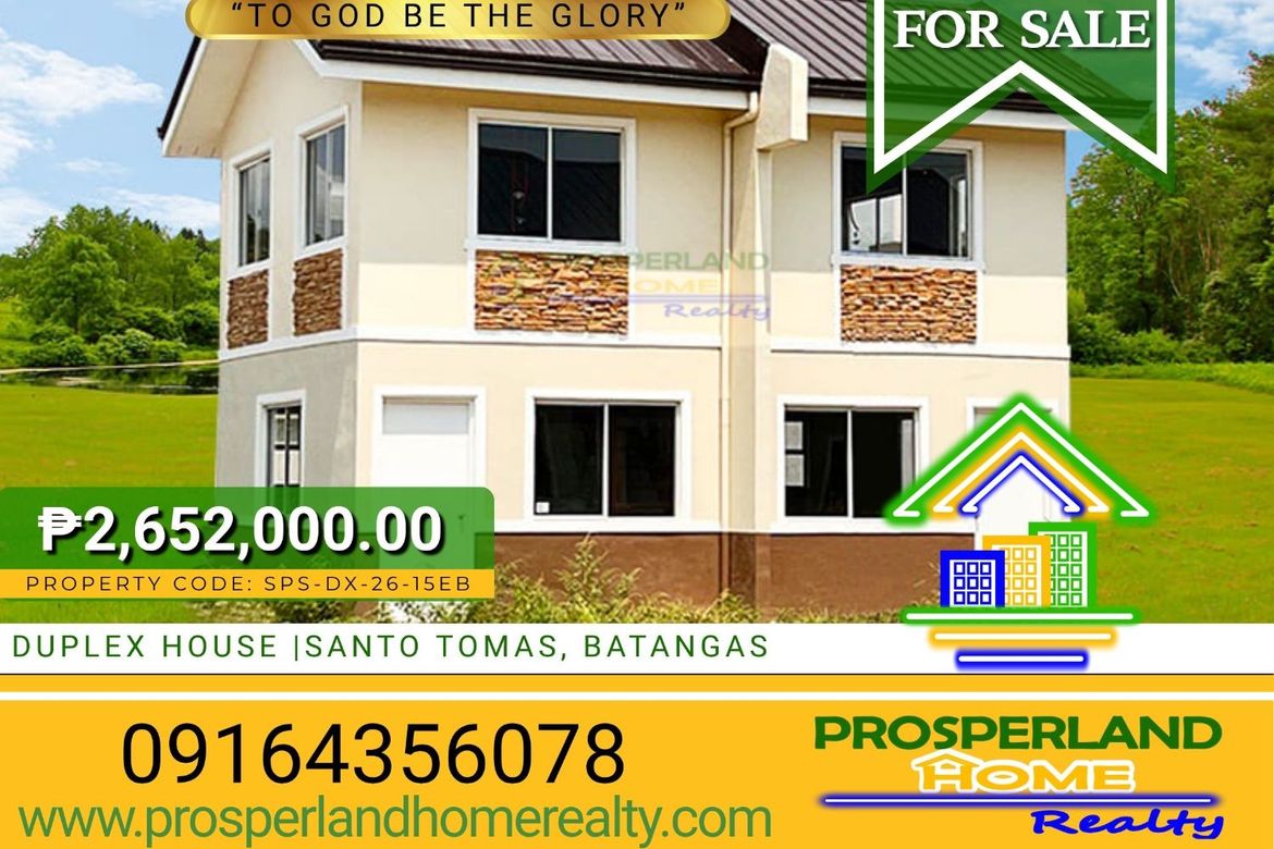 2 Bedroom Townhouse for Sale in San Pedro, Santo Tomas, Batangas