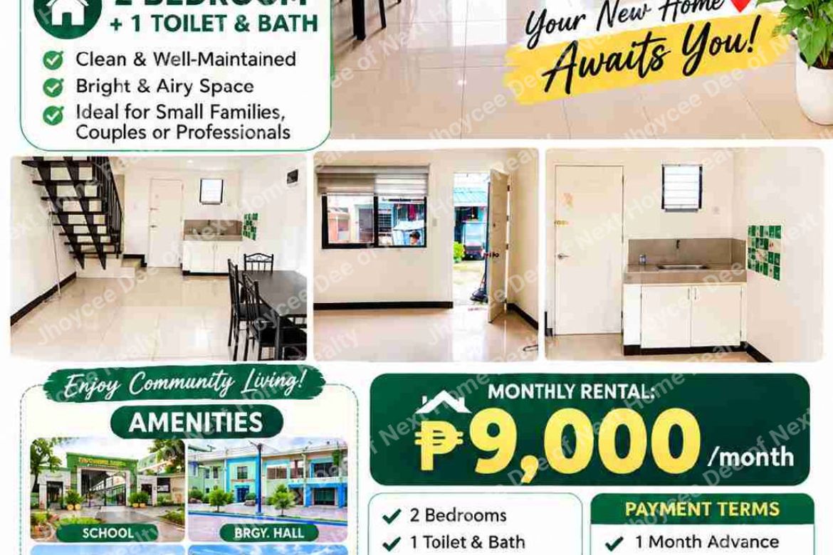 2 Bedroom Townhouse for Sale in Sapalibutad, Angeles, Pampanga