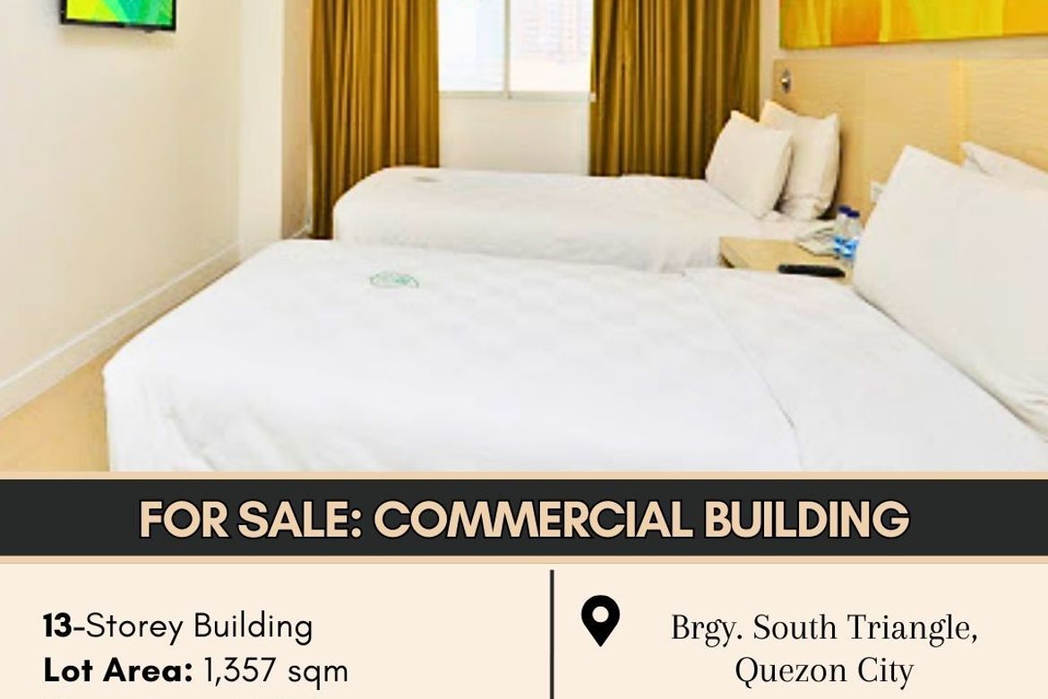 219 Bedroom Commercial for Sale in South Triangle, Quezon City, Metro Manila near MRT-3 Quezon Avenue