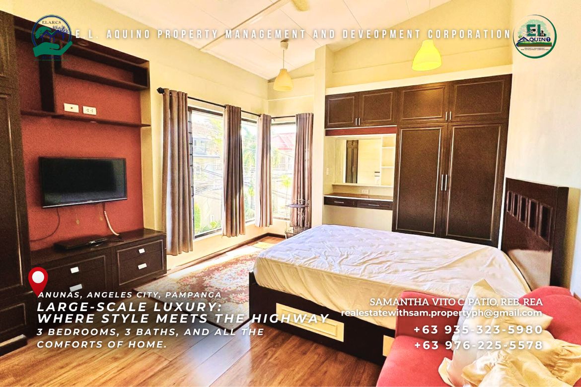 3 Bedroom Apartment for Rent in Anunas, Angeles, Pampanga