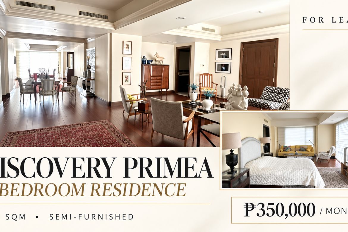 3 Bedroom Apartment for Rent in Discovery Primea, Quiapo, Manila, Metro Manila near LRT-2 Recto