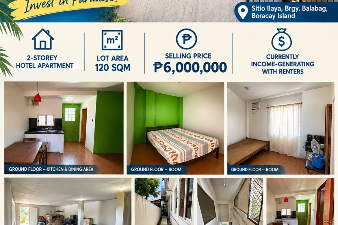 3 Bedroom Apartment for Sale in Balabag, Malay, Aklan