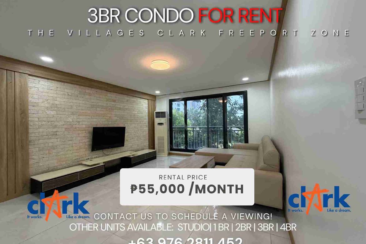 3 Bedroom Condo for Rent in Balibago, Angeles, Pampanga
