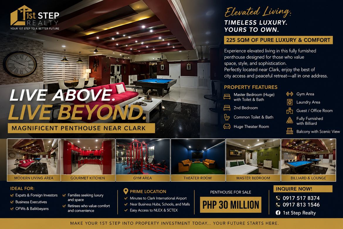3 Bedroom Condo for Sale in Malabanias, Angeles, Pampanga