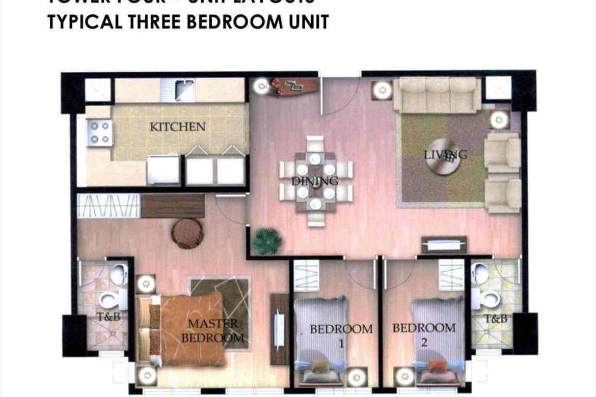 3 Bedroom Condo for Sale in San Lorenzo Place, Bangkal, Makati, Metro Manila near MRT-3 Magallanes – photo 2