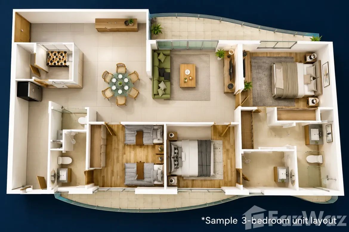 3 Bedroom Condo for Sale in The Signature, Pag-Ibig Sa Nayon, Quezon City, Metro Manila – photo 7