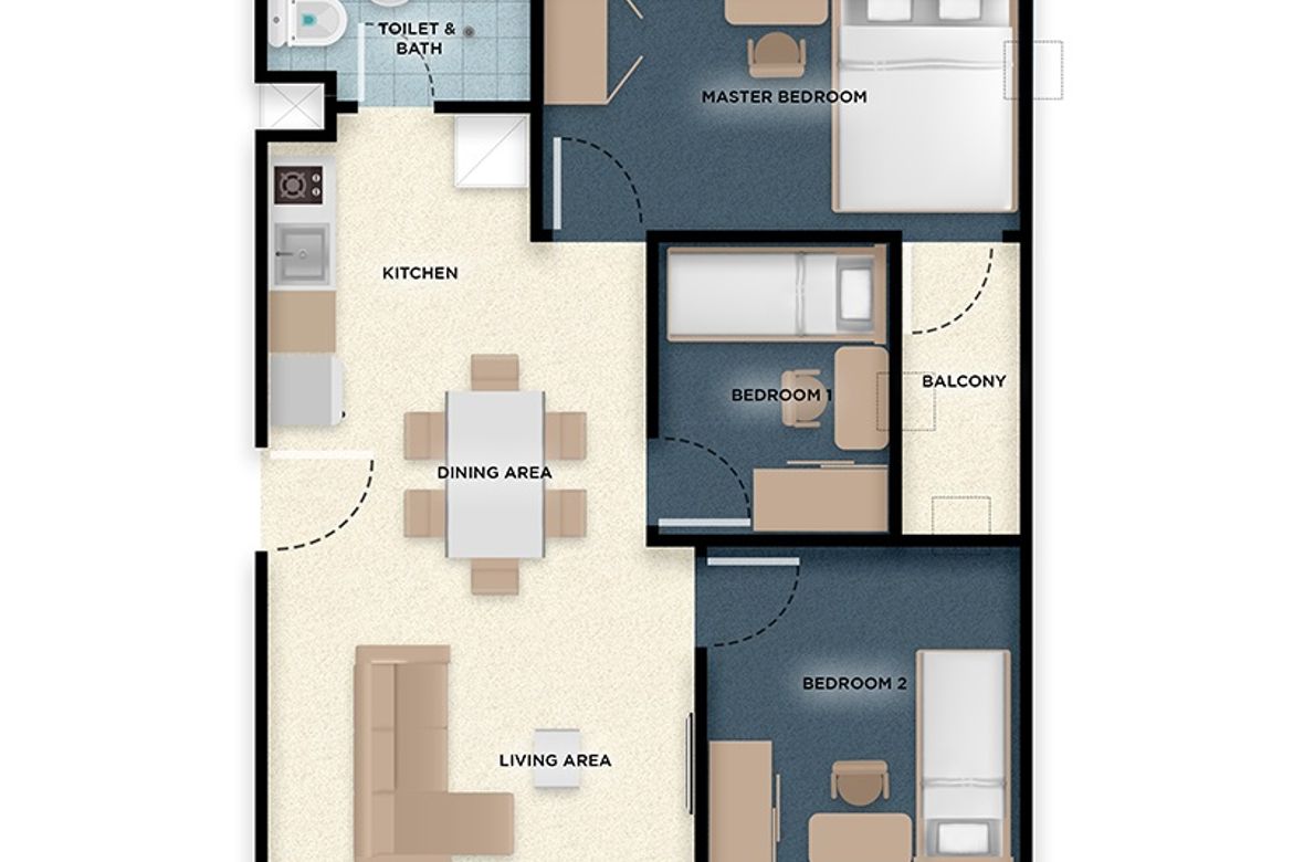 3 Bedroom Condo for Sale in Westwind at Lancaster New City, Alapan II-B, Imus, Cavite – photo 2
