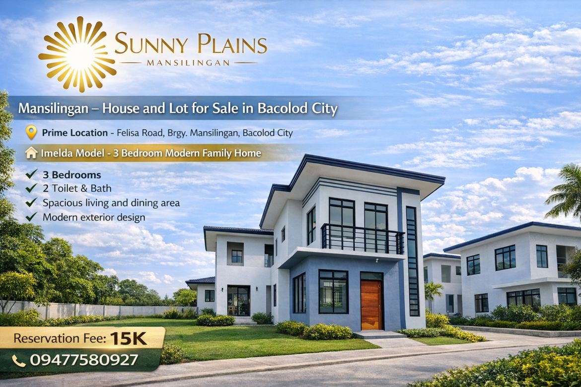 3 Bedroom House for Sale in Mansilingan, Bacolod, Negros Occidental