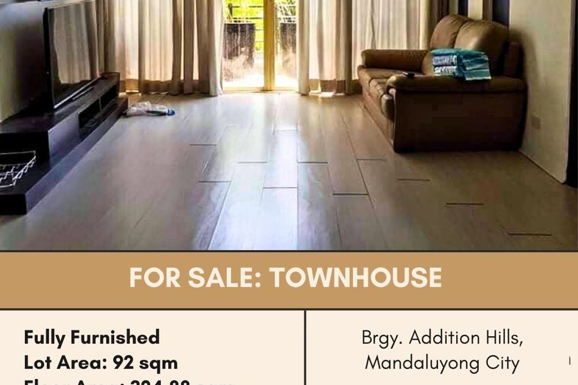 3 Bedroom Townhouse for Sale in Addition Hills, Mandaluyong, Metro Manila