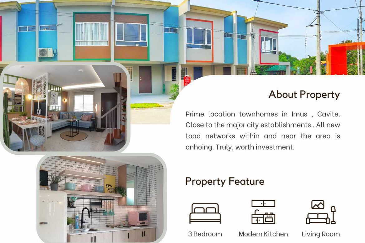 3 Bedroom Townhouse for Sale in Malagasang II-E, Imus, Cavite