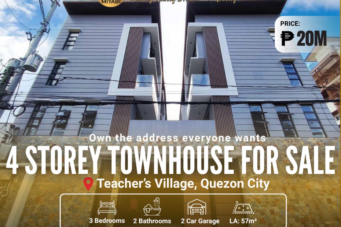 3 Bedroom Townhouse for Sale in Tandang Sora, Quezon City, Metro Manila