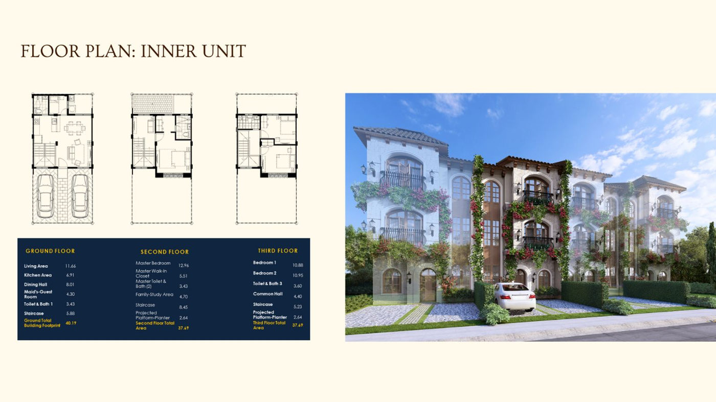 3-Bedroom Townvilla for Sale in Trieste by Crown Asia, Città Italia, Bacoor, Cavite