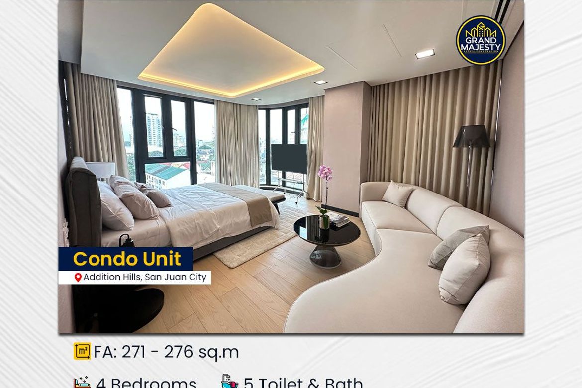 4 Bedroom Condo for Sale in Addition Hills, San Juan, Metro Manila